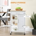 thumbnail image 4 of HOMCOM Compact Kitchen Trolley Utility Cart on Wheels with Open Shelf Grey, 4 of 10