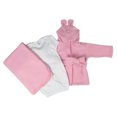 thumbnail image 1 of Bambini Newborn Baby Girls 3 Pc Layette Set (Gown, Robe, Fleece Blanket), 1 of 3