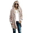 thumbnail image 2 of Innerwin Manteau à Capuche pour Femmes, Veste d'Hiver Chaude à Manches Longues, Douce, Khaki P, 2 of 8