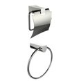 thumbnail image 1 of Chrome Plated Towel Ring With Toilet Paper Holder Accessory Set AI-13326, 1 of 5