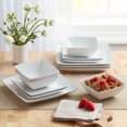 thumbnail image 4 of Better Homes & Gardens Loden Square White Dinnerware Set, 12-Pieces, 4 of 6