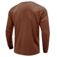 thumbnail image 3 of DDAPJ pyju Mens Long Sleeve Henley Shirts Basic Solid Crewneck Button T-shirts Regular Fit Casual Business Henley Shirt Collarless Workout Tee Limited Time Deals of Today Khaki XL, 3 of 7