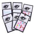thumbnail image 1 of 6 Sheets Face Stickers Heart Star Acrylic Gems Stickers Face Stickers Jewels, 1 of 7
