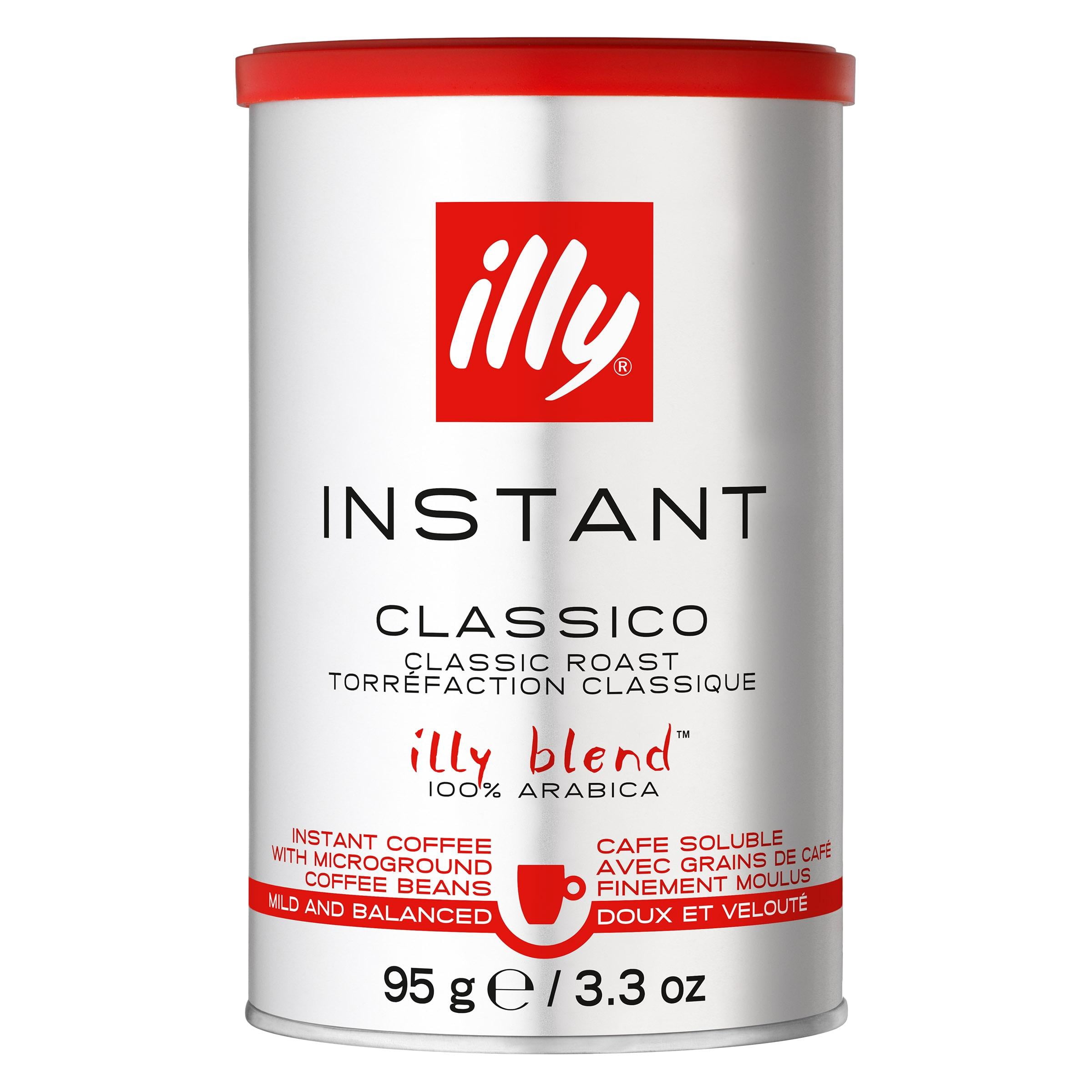 Café instantané illy Classico, torréfaction moyenne, 3,3 oz