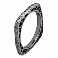 thumbnail image 3 of Bague Carrée en Argent Sterling Stackable Expressions Poli Assiette Noire Taille 5, 3 of 3
