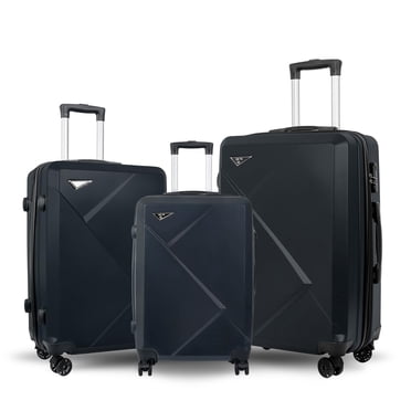 Toytexx Ensemble de Bagages Rigides en ABS 3 Pcs avec Roues Pivotantes, Valises Extensibles 20 Pouces/24 Pouces/28 Pouces, Serrure Intégrée - Noir