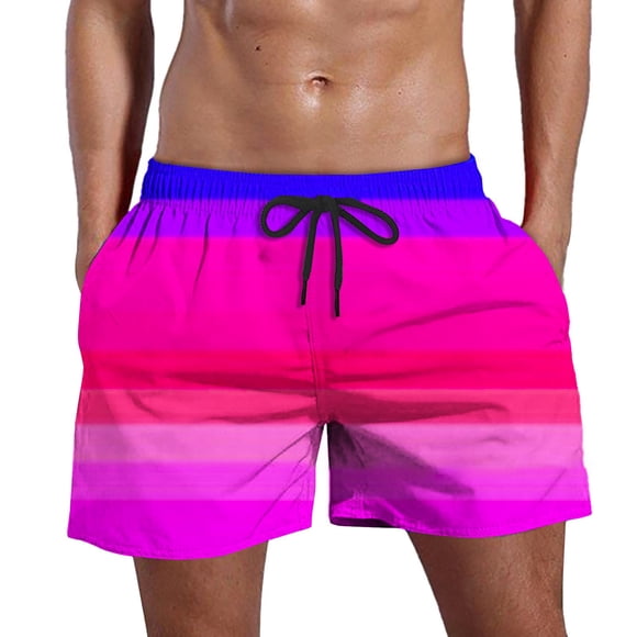 Ketyyh-chn99 Men's Athletic Shorts Beach Fashion Mens Swimming Trunks Liner Swim ShortsBathing Suit Boardshorts Purple,5XL