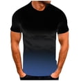 thumbnail image 4 of T-shirt de Sport d'Été pour Hommes avec Col à Revers Élégant et Design Dégradé 3D en Manches Courtes Col Rond pour Performance Quotidienne, 4 of 7