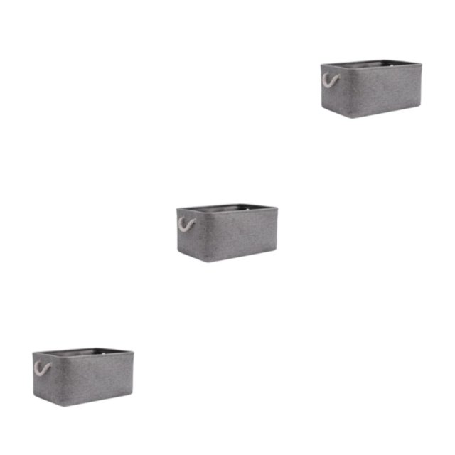 Maytalsory Bac de Rangement à Poignée en Corde Robuste Solution de Rangement Pratique et Fiable Gris 36*26*16 Ensemble de 3