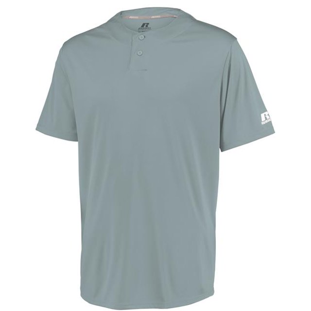 Chandail de Performance pour Adulte Uni à Deux Boutons, Gris Baseball - Très Grand