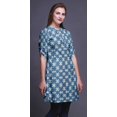 thumbnail image 4 of Bimba Kurtis Courtes pour Femmes Imprimées à Col Mandarin Robe à Manches Retroussables, 4 of 6