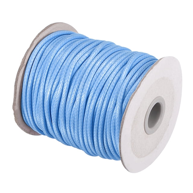 Unique Bargains Beading Thread Bracelet Weave Bead Craft Cord 3mm 39M/Roll (42-Yards) Decorative String, Light Blue