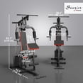thumbnail image 3 of Soozier Équipement de Gym à Domicile Machine d'Entraînement avec Pile de Poids de 143 Lb, Rouge, 3 of 10