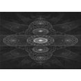 thumbnail image 1 of Ahgly Company Tapis d'Intérieur Lavables en Machine, Rectangle Transitionnel de Nuit, Noir, 2' x 4', 1 of 7