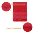 thumbnail image 4 of INSPIRE CHIC Rallonges de Soutien-Gorge Extensibles pour Femmes, 2 Pcs, 2x2/2x3/2x4 Crochets, Bretelle d'Extension de Soutien-Gorge Élastique au Dos, Bande de Soutien-Gorge Rouge, 2 Rangées, 3 Crochets, 4 of 6