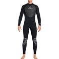 thumbnail image 1 of QualitChoice Combinaison de Plongée Haute Efficacité à Manches Longues, Maillot de Bain Doux pour la Peau, Col Ras du Cou Classique, Structure Composite à Trois Couches, Combinaison pour Homme, Noir, P, 1 of 6