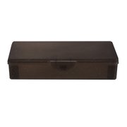 Plastic Storage Box for Stationery and Office Supplies | Transparent Pencil Case with Snap Lid | Stackable Desk Organizer for Pens, Markers, and Small Notepads | Home, School, or Office Use