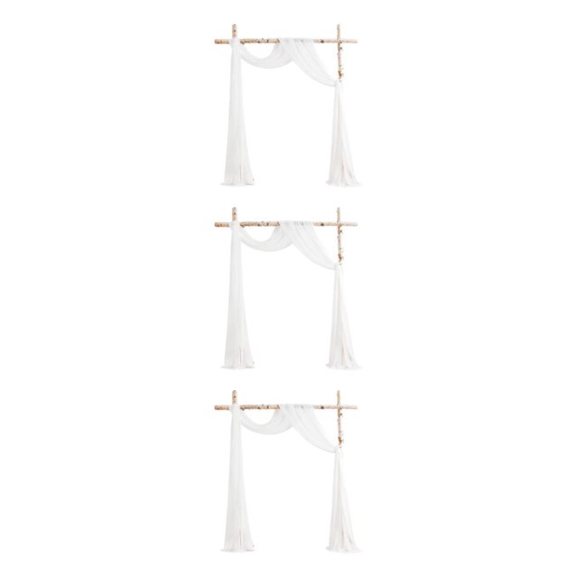 mmirethe Wedding Valance Dress Up Wedding Arch With Sophistication Wide Application white 3Set
