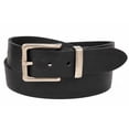 thumbnail image 1 of Smooth Grain Leather Belt with Metal Keeper, 38mm Width, 1 of 6