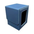 thumbnail image 1 of Leather Trading Card Holder with Clear Display Window for Secure Storage and Organized of Game Cards, 1 of 5