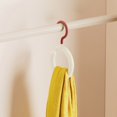 thumbnail image 2 of SLYNSHome Multipurpose Closet Hangers Hooks,Tie and Belt Rack Ring for Closet Storage & Organization Space Saving for Storing Belts,Ties,Scarfs,Hats - Beige, 2 of 7