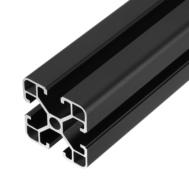 4PCS T Slot 4040 Aluminum Extrusion, 1220mm European Standard Anodized Linear Rail Profile Framing for 3D Printer Parts CNC DIY Projects, Black