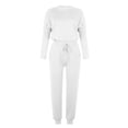 thumbnail image 4 of Yuyuzo Womens Casual Solid Color Set Sweatsuit Pullover Jogger Pants Two Piece Outfit Tracksuits, 4 of 4