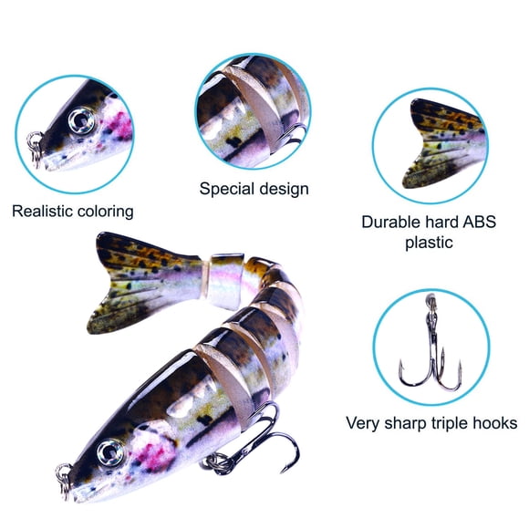 Nilvkv Multi Poissons 12,8 cm Faux Appât Outils de Pêche en Mer Coulants et Amélioration de la Maison