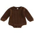 thumbnail image 1 of Barboteuse Chandail pour Bébé à Manches Longues, Grenouillère Tricotée, Justaucorps, Automne Hiver, Hauts Chauds, 1 of 6