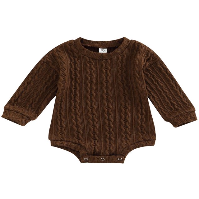 Barboteuse Chandail pour Bébé à Manches Longues, Grenouillère Tricotée, Justaucorps, Automne Hiver, Hauts Chauds