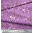 thumbnail image 2 of Soimoi polyester Crepe Fabric Leaves & Azalea Floral Printed Fabric 1 Yard 52 Inch Wide, 2 of 3