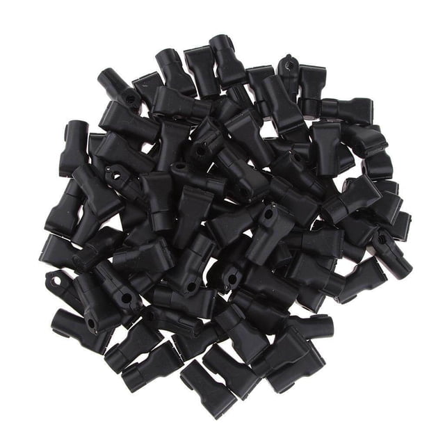 Maoww 100 Pcs Crochet Arrêt Cadenas de Sécurité Cadenas Antivol Noir 4 mm