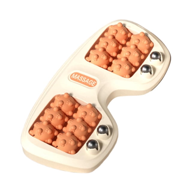 Milaget Double Foot Massage Roller Compact Foot Massage Tool for Holiday Worker Gift Orange
