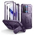 thumbnail image 1 of Dexnor for Samsung Galaxy A35 5G Case, [2 Front Frame] [Bulit-in Slide Camera Cover & Kickstand] Heavy Duty Military Grade Protection Shockproof Phone Case with Screen Protector, 6.6 inch Purple, 1 of 7