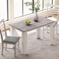thumbnail image 2 of HOMCOM Table à Manger Moderne de 47 Pouces pour 4 à 6 Personnes avec Effet Bois, Gris, 2 of 10