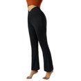 thumbnail image 3 of Women's Bootcut Yoga Pants Crossover High Waisted Workout Leggings Stretch Through Tummy Control Flare Pants, 3 of 7