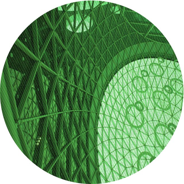 Ahgly Tapis Rond Lavable en Machine Intérieur Transitionnel Vert Émeraude Profond, 8 Pieds Rond