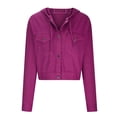 thumbnail image 2 of Pompotops Vestes Décontractées Sans Capuche à Manches Longues pour Femmes, Manteau Ample en Liquidation, 2 of 5