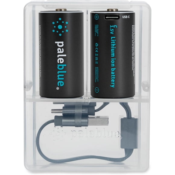 Pale Blue Lithium Ion Rechargeable C Batteries - 2 Pack