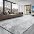 thumbnail image 1 of VEVOR Indoor Plush Area Rugs, 9 x 12 ft Soft Plush Carpet, Furry Shag Area Rugs for Living Room, Bedroom, Modern Home Decor Aesthetic Long-Pile Rug, Non-Shedding, Slip-Resistant, Tie-Dye Light Gray, 1 of 9