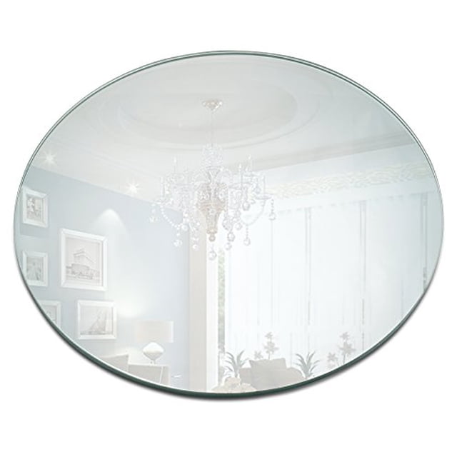 Round Mirror Plate - Set of 12 Round Mirror Trays - 8 inch Diameter, 1.5 mm Thick Rounded Edge - Perfect for Table, Wedding Centerpieces, Wall Decor, Crafts