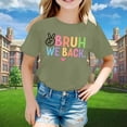 thumbnail image 2 of PMVFHDE Hauts Fille Hauts Filles T-Shirts Graphiques pour Fille Hauts Filles T-Shirts pour Enfants Rentrée des Classes Graphique Manches Courtes Col Rond T-Shirt Lumineux et Confortable pour Garçons et Filles Vert Pâle,6-7 Ans, 2 of 4