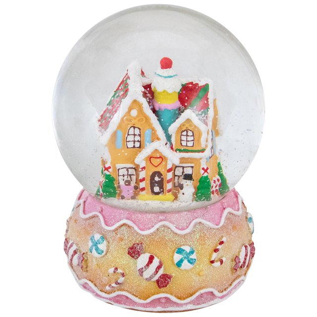 Northlight Gingerbread House Boule à Neige Musicale de Noël - 6,5 Pouces