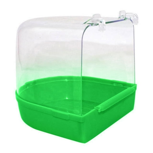 Bird Bath Box Parakeet Shower Caged Parrot Bathing Tub Accessory Bathing Tub Bathtub Shower Box Hanging Cage Decor 1pc