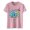 Pink, variant on VJATTWR Womens Short Sleeve Tops Women's Summer Fashion Leisure Art 80S Letter Printed Round Neck Short Sleeve Top T Shirt S