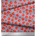 thumbnail image 2 of Soimoi Blue Georgette Viscose Fabric Tomato Vegetable Decor Fabric Printed Yard 44 Inch Wide, 2 of 3