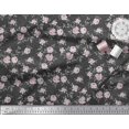 thumbnail image 2 of Soimoi Moss Georgette Fabric Leaves & Rose Floral Decor Fabric Printed Yard 42 Inch Wide, 2 of 3