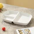thumbnail image 4 of YIMWNYI Rectangular Compartment Tray, Party Tray, 3-Compartment Dinnerware, Easy to Clean Plastic Organizer, Thick Bottom Design, Multifunctional Tableware for Parties and Picnics, 4 of 6