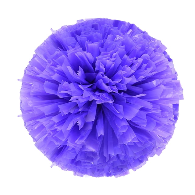 2PCS Cheerleaders Handheld Color Flower Sports Activities Performance Cheering Supplies Round High Density Color Strip Lightweight Double Finger Ring Buckle Design Anti Slip Off