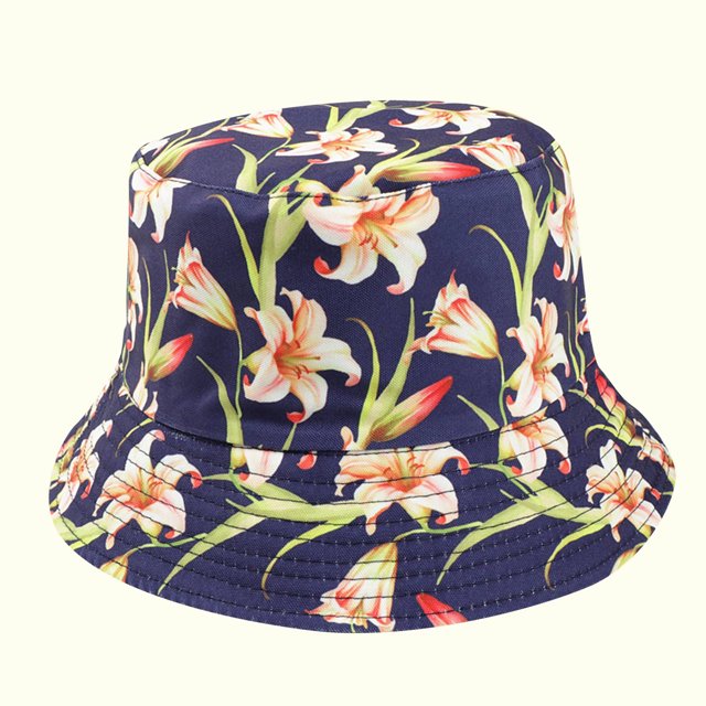 KIHOUT Bucket Hats Summer Sun Protection Fashion Flower Outdoor Sun-hat Fisherman Bucket Hat Cap